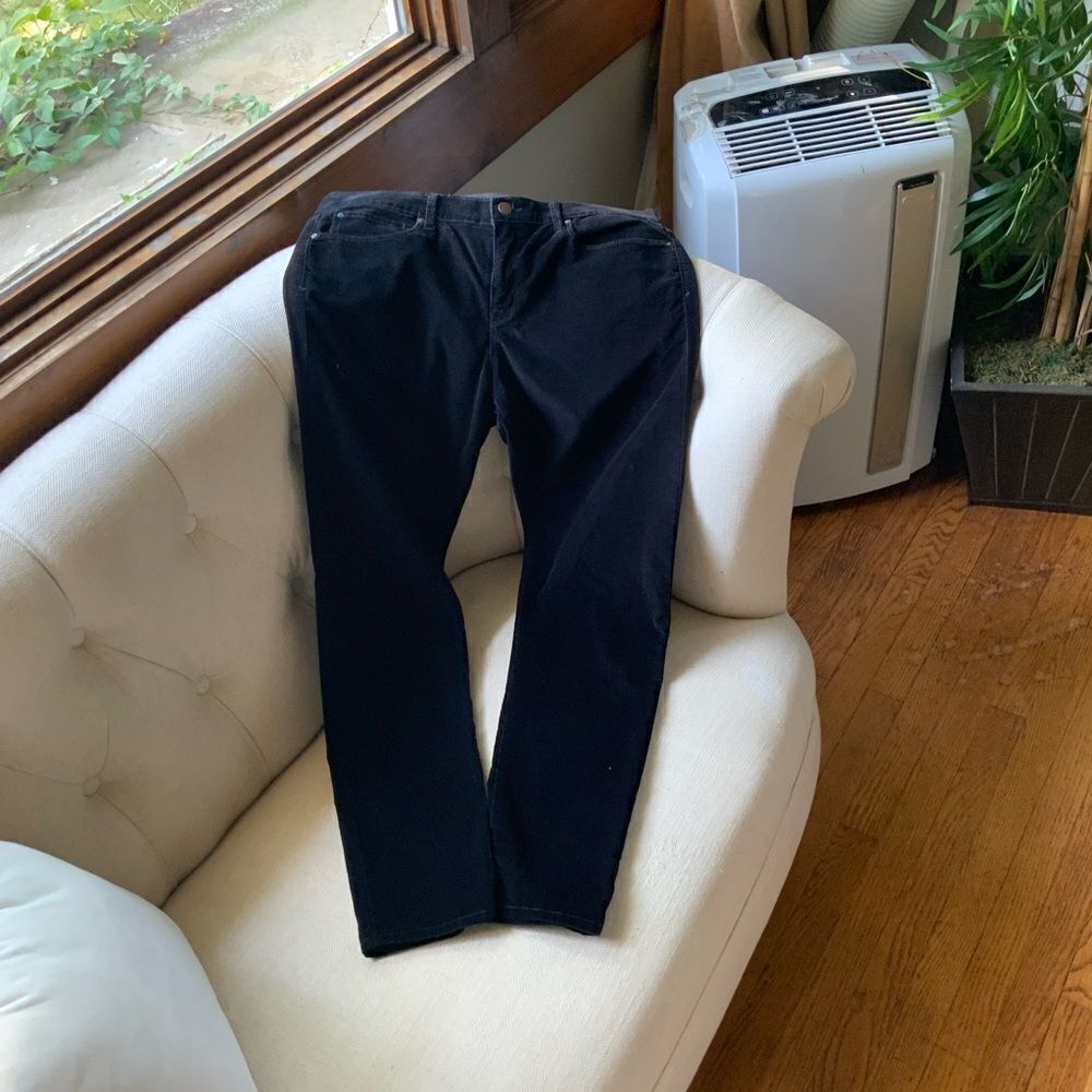 GAP 1969 Black Wash Soft Corduroy Stretch Denim Women’s Legging Jeans NWOT 32R - Picture 8 of 15
